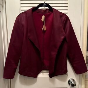 Elegant Burgundy Women's Jacket Size L